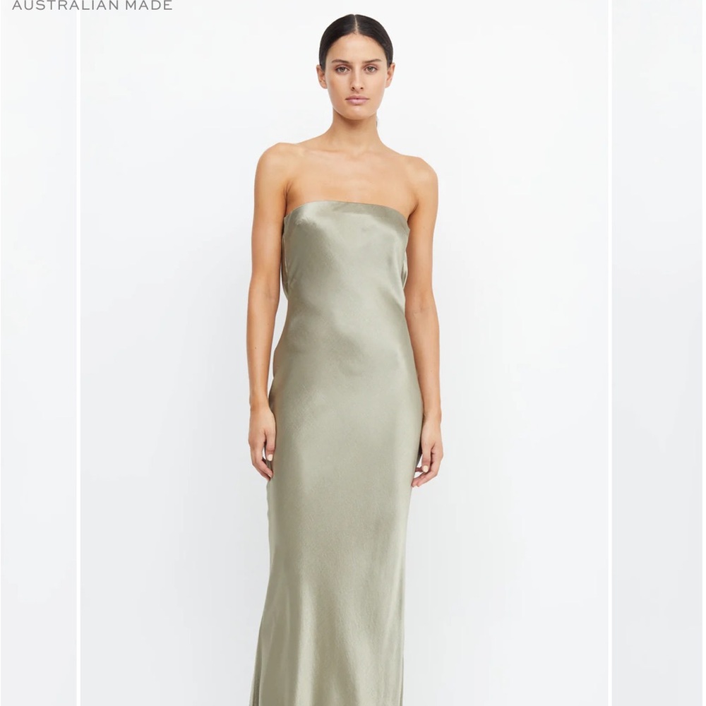 NWT Bec + Bridge MOON DANCE STRAPLESS DRESS, Sage